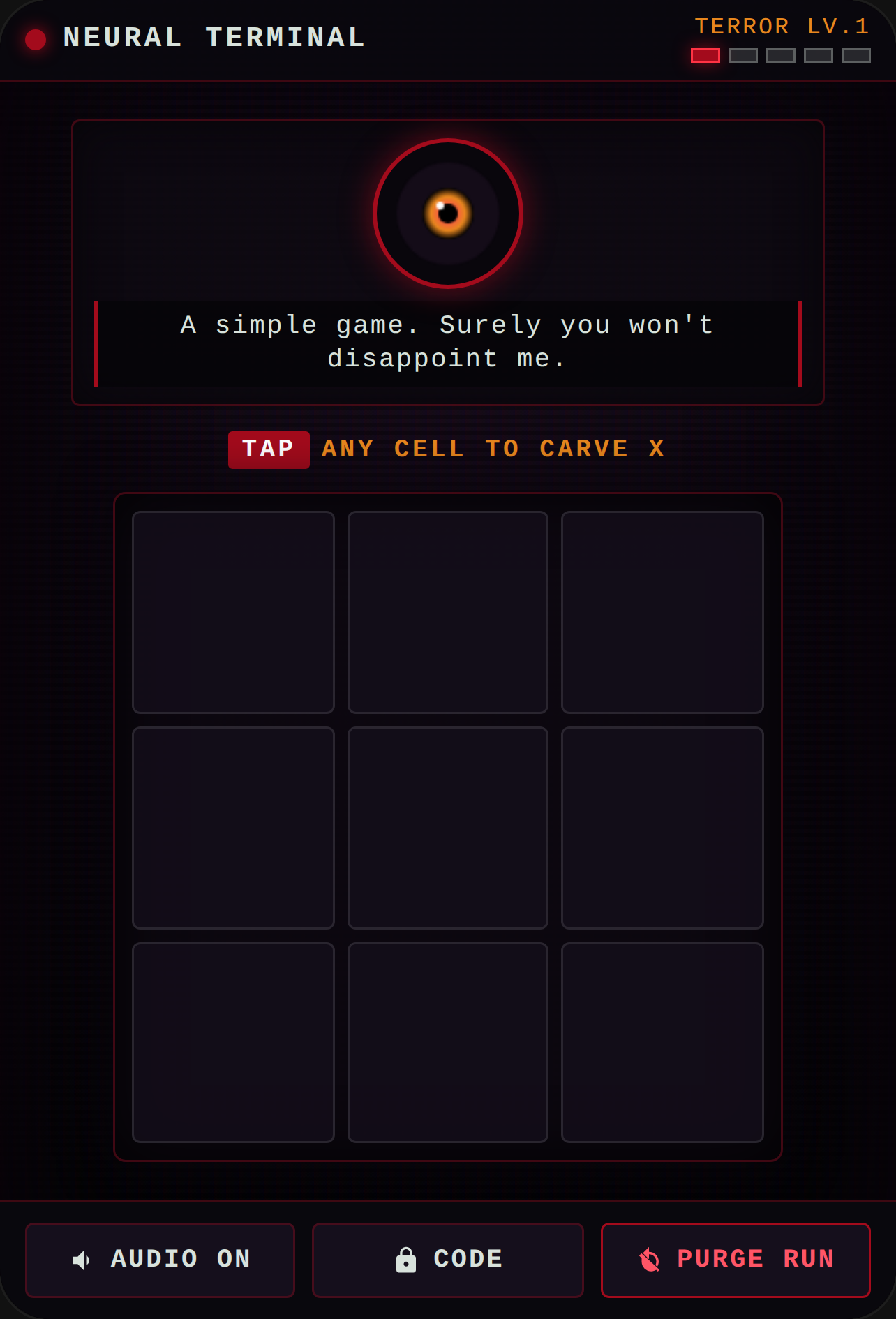 Corrupted Mind: Evil AI Tic-Tac-Toe cover