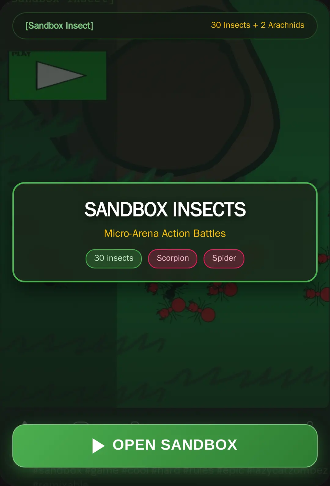 Sandbox Insects: Arena Battles cover
