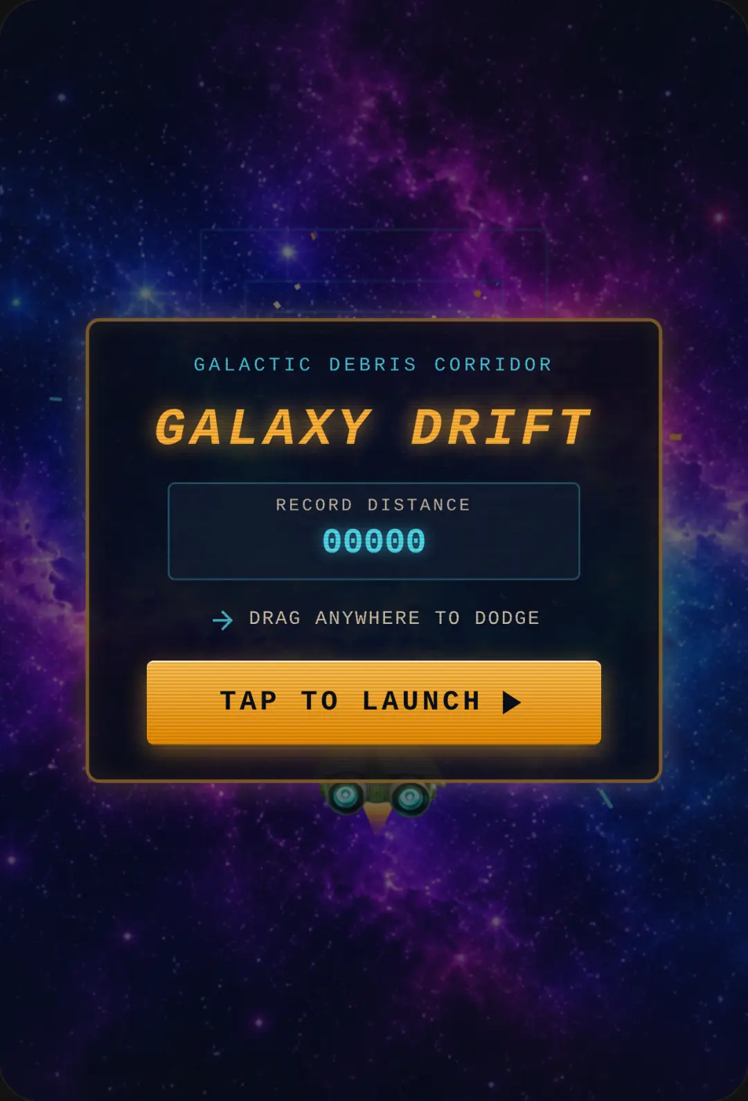 Galaxy Drift - Retro Arcade Debris Corridor cover