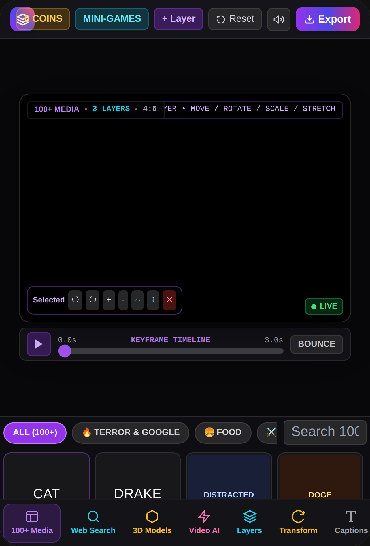 Meme Studio Pro - Multi-Layer Video, Photo, Web Search & 3D Engine cover