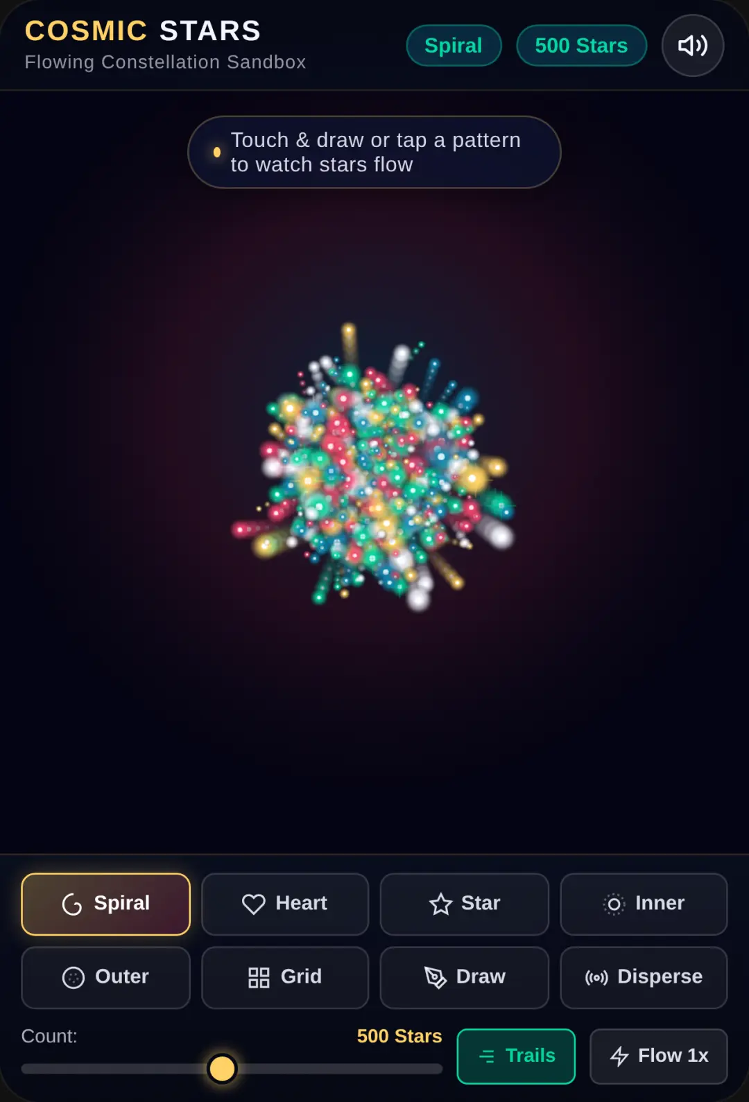 Cosmic Stars — Flowing Constellation Sandbox cover