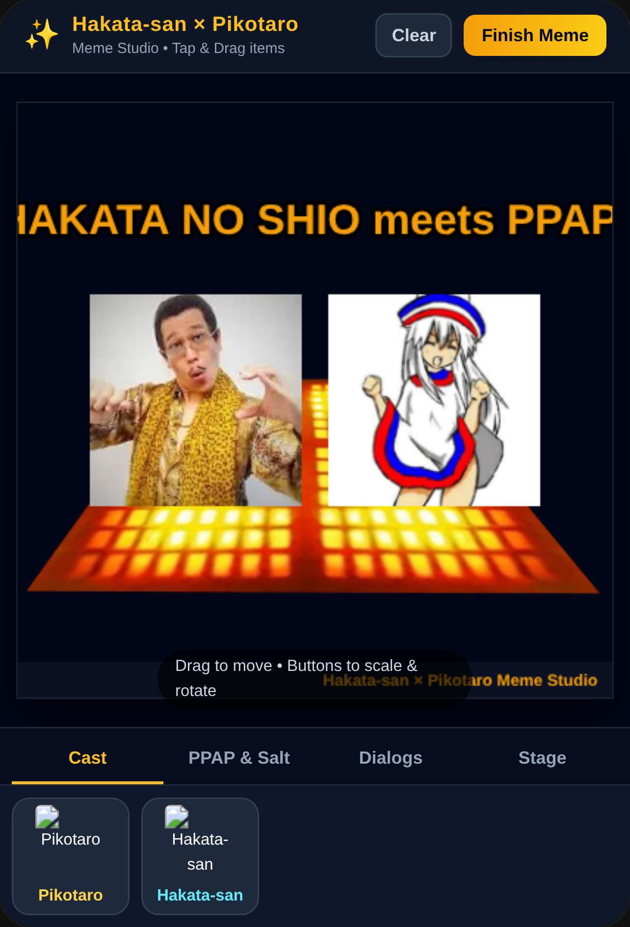 Hakata-san meets Pikotaro Meme Studio cover