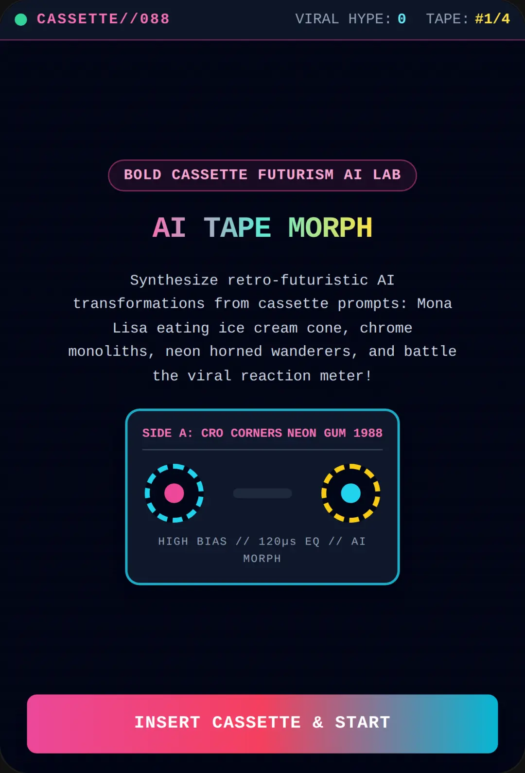 Cassette Futurism - AI Transform Challenge cover