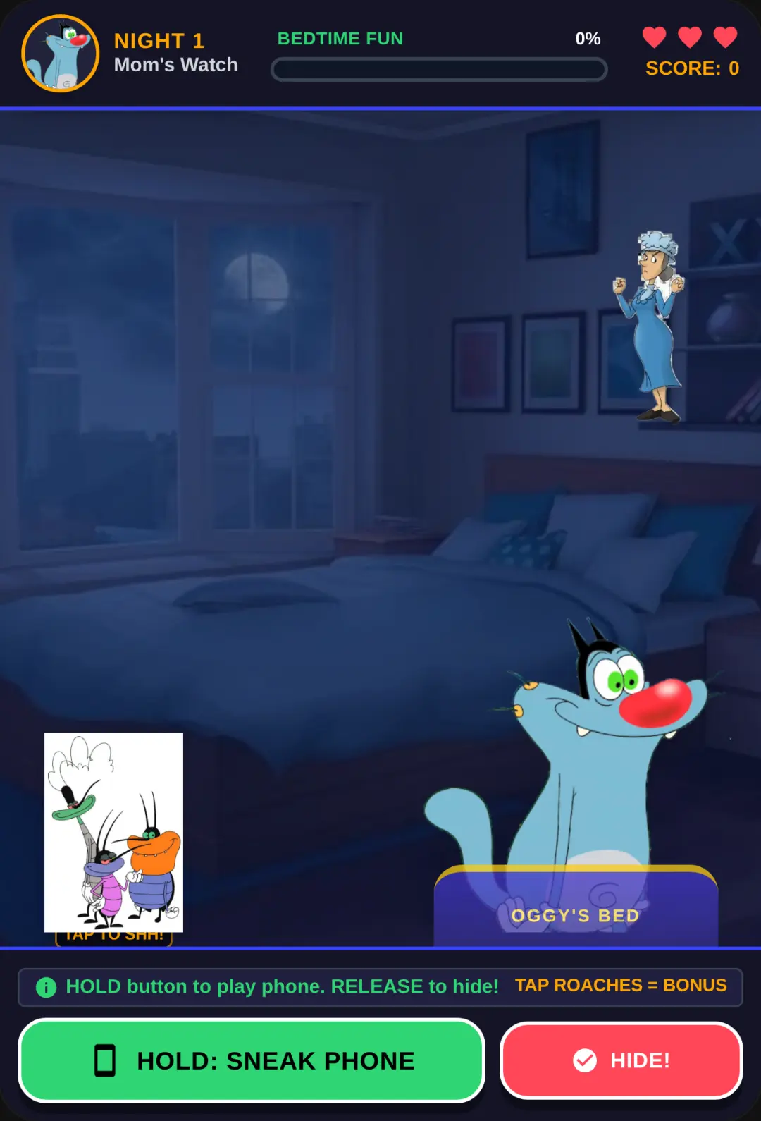 Oggy Bedtime Phone Sneak cover