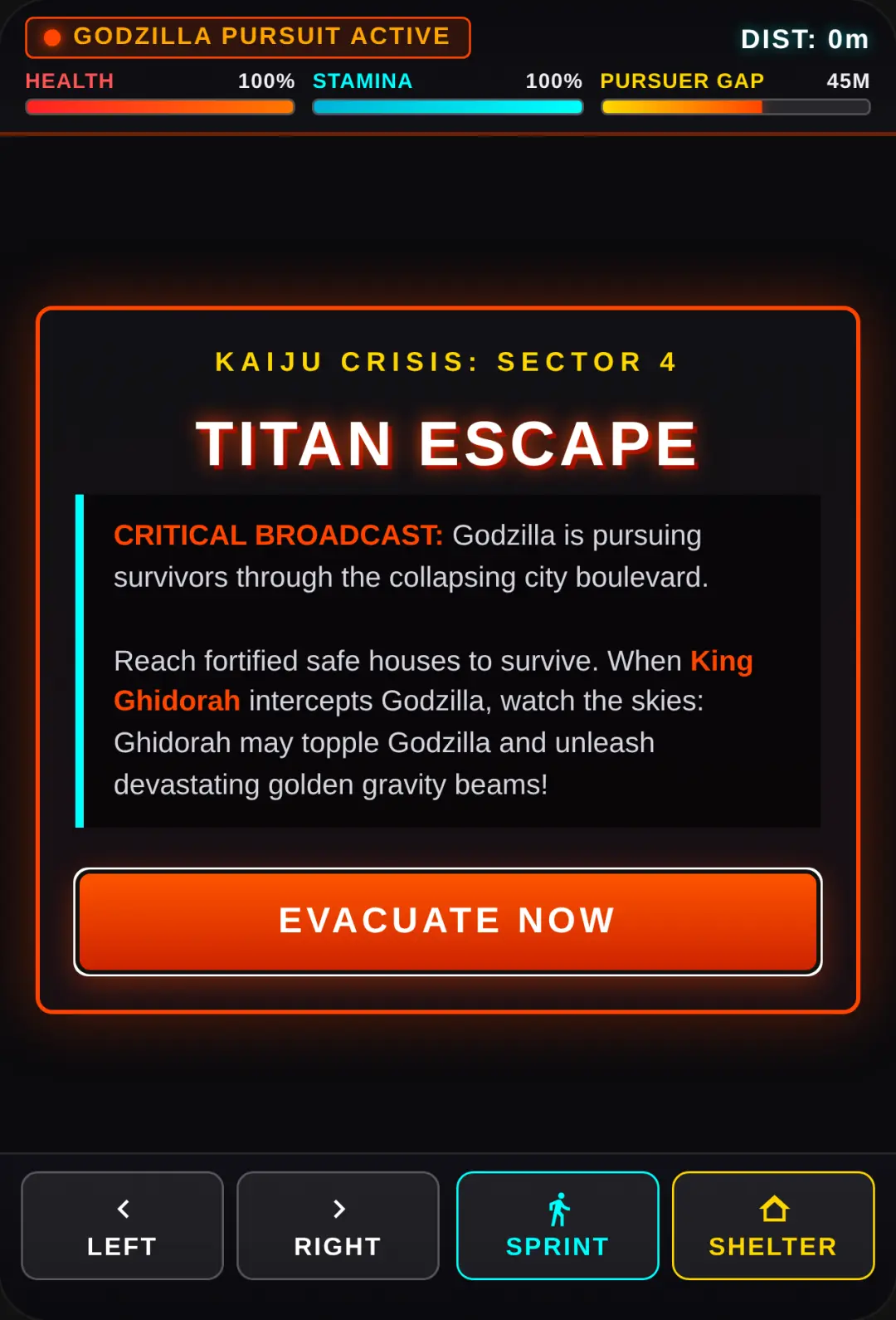 Godzilla vs King Ghidorah: Titan Escape cover