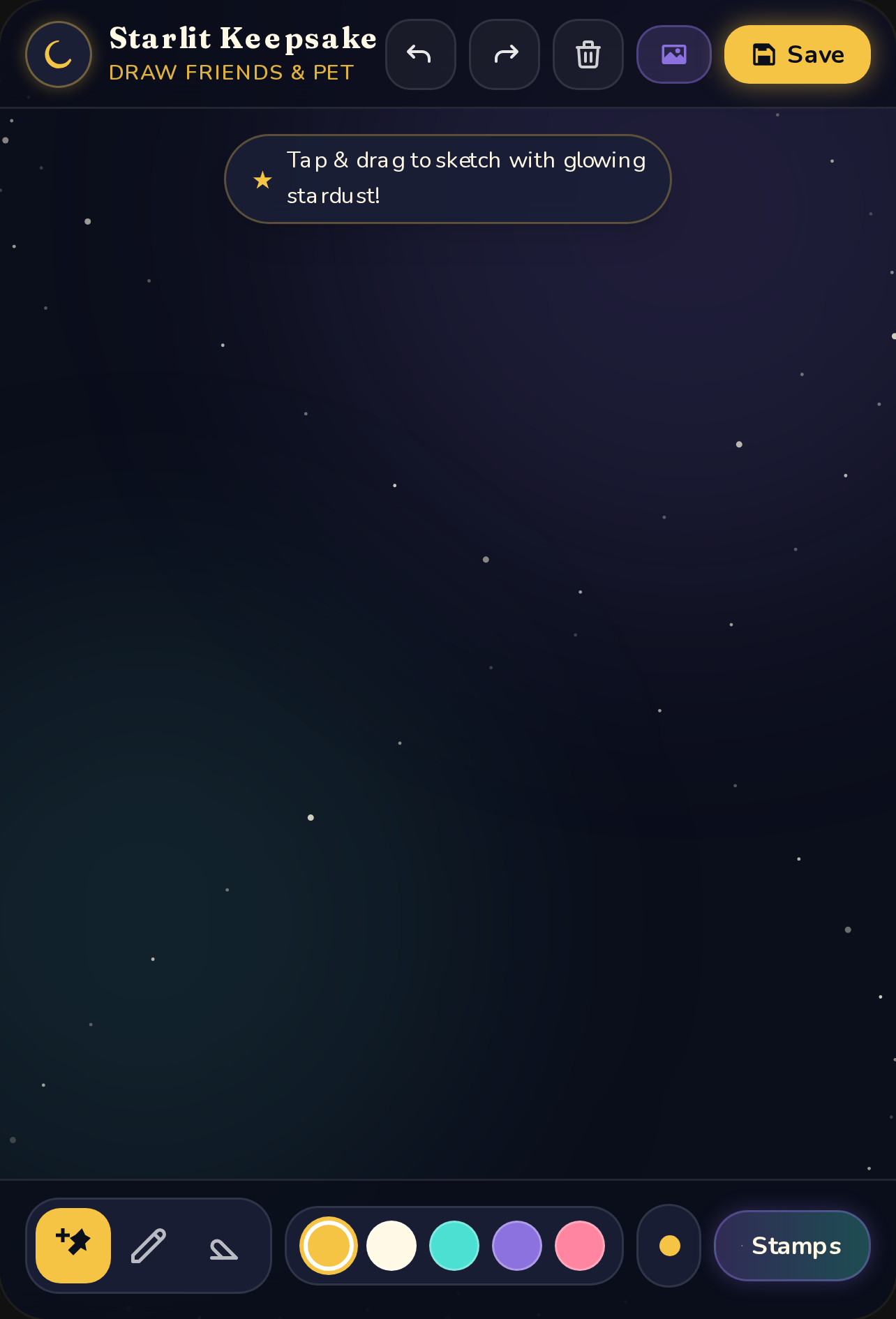 Starlit Keepsake: Midnight Drawing Studio cover
