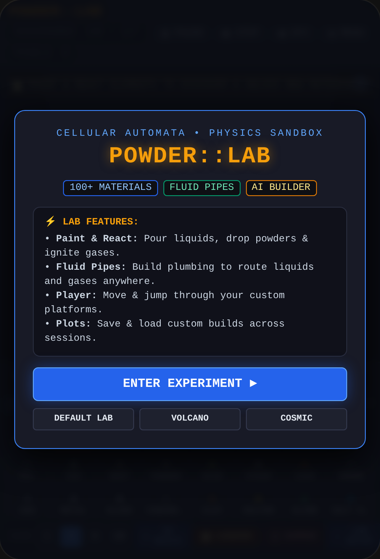 Pixel Sandbox: Powder Lab cover