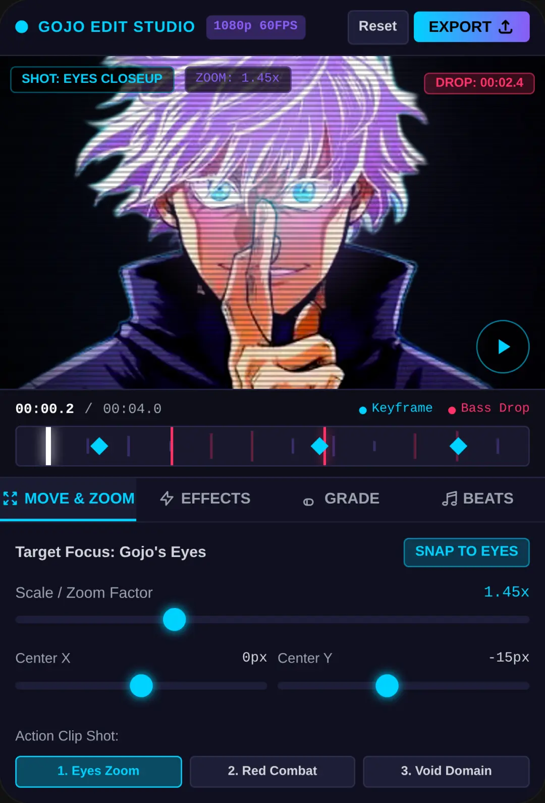 Gojo Satoru · Anime Motion & FX Studio cover