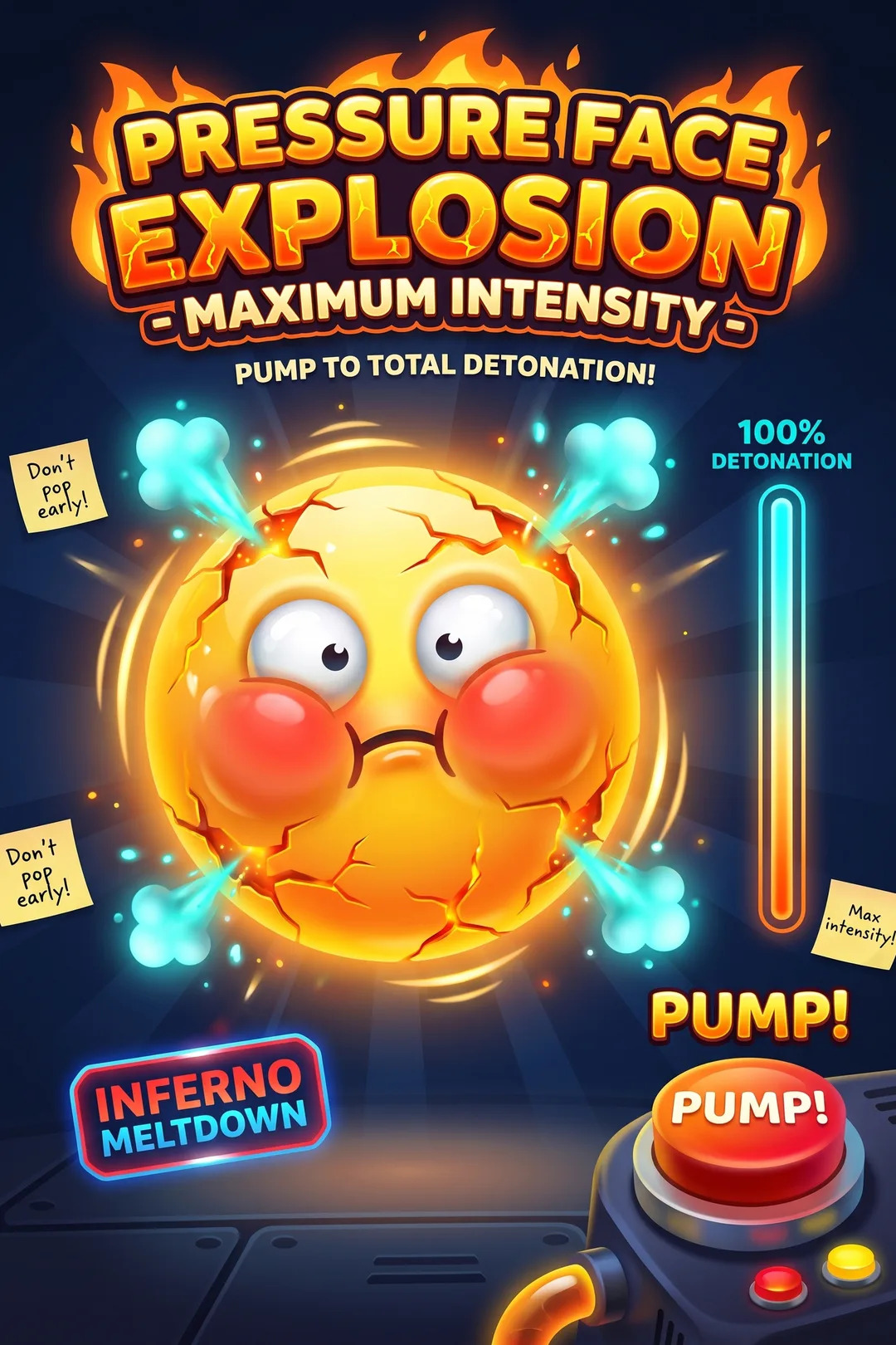 PRESSURE FACE EXPLOSION - MAXIMUM INTENSITY