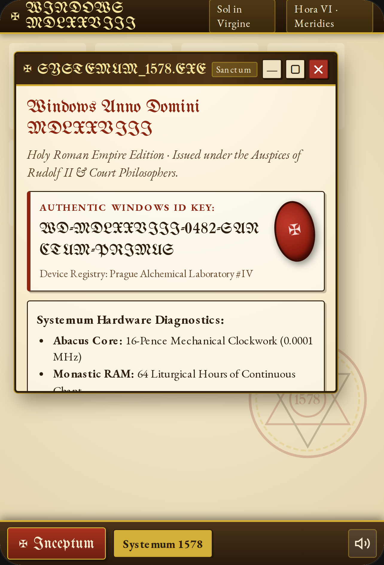 WINDOWS 1578 A.D. · OPERATING SYSTEMUM cover