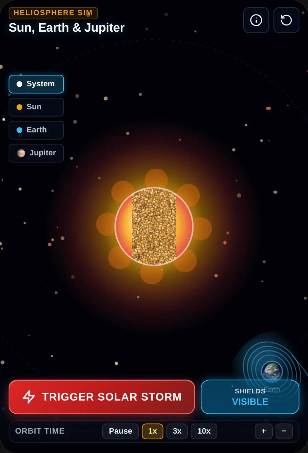 Solar System: Sun, Earth & Jupiter Magnetic field cover