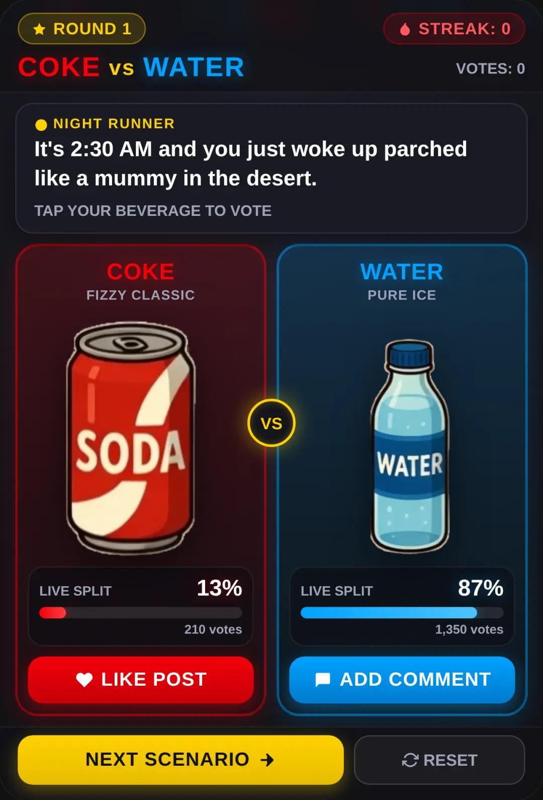 COKE vs WATER - The Ultimate Vote cover