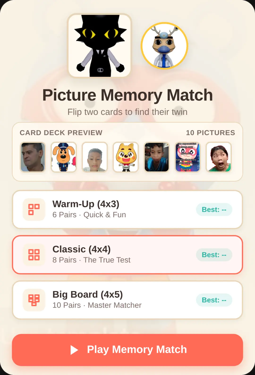 Picture Memory Match - Super Z Fan 2026 cover