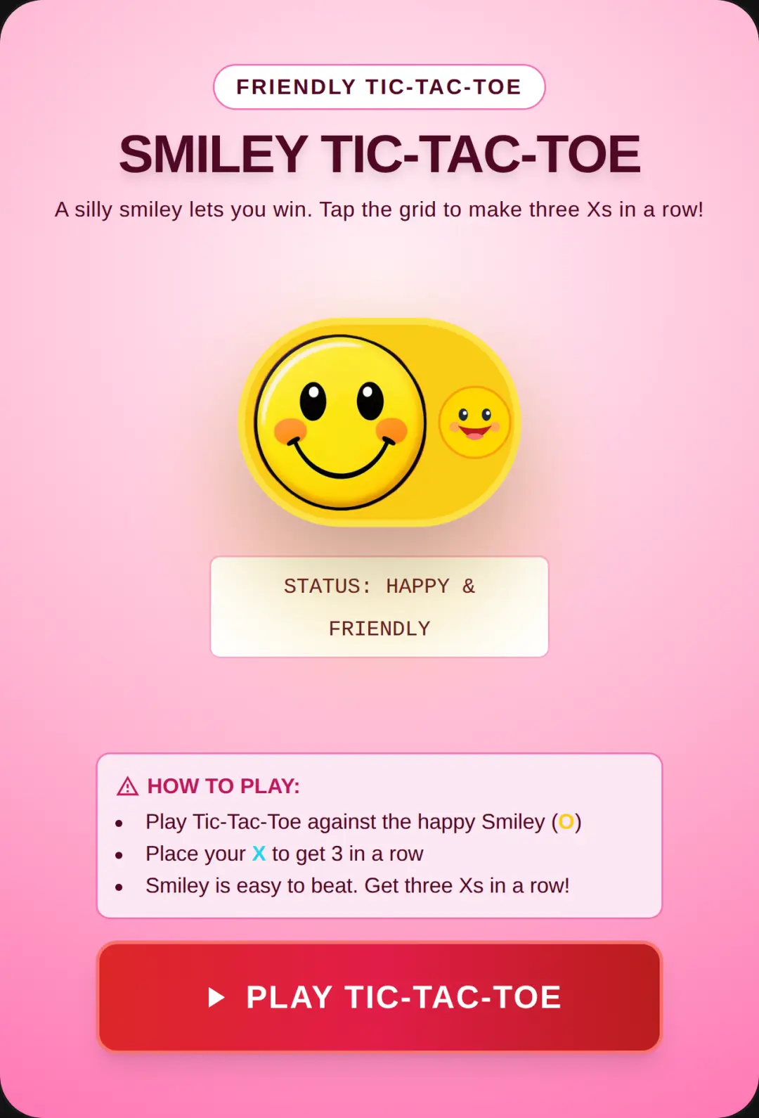 Smiley Tic-Tac-Toe: Survival cover