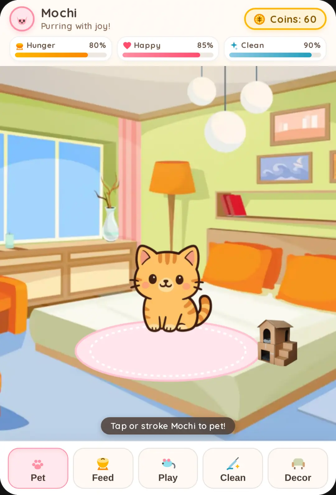 Cozy Cute Kitty - Bedroom Pet Care (Warning don't let it get mad) cover