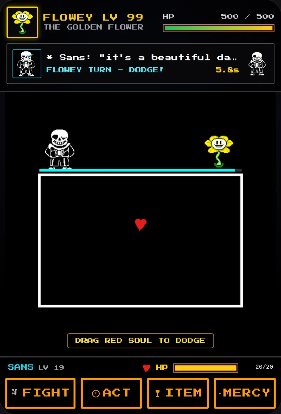 Realistic Sans vs Flowey cover