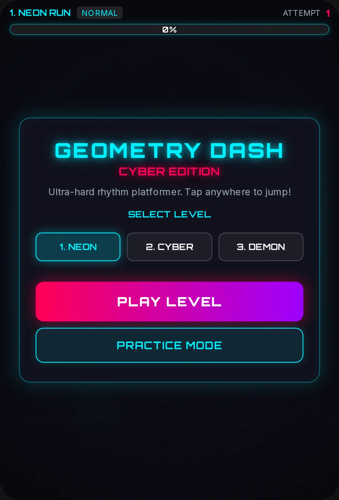 Neon Dash Cyber cover