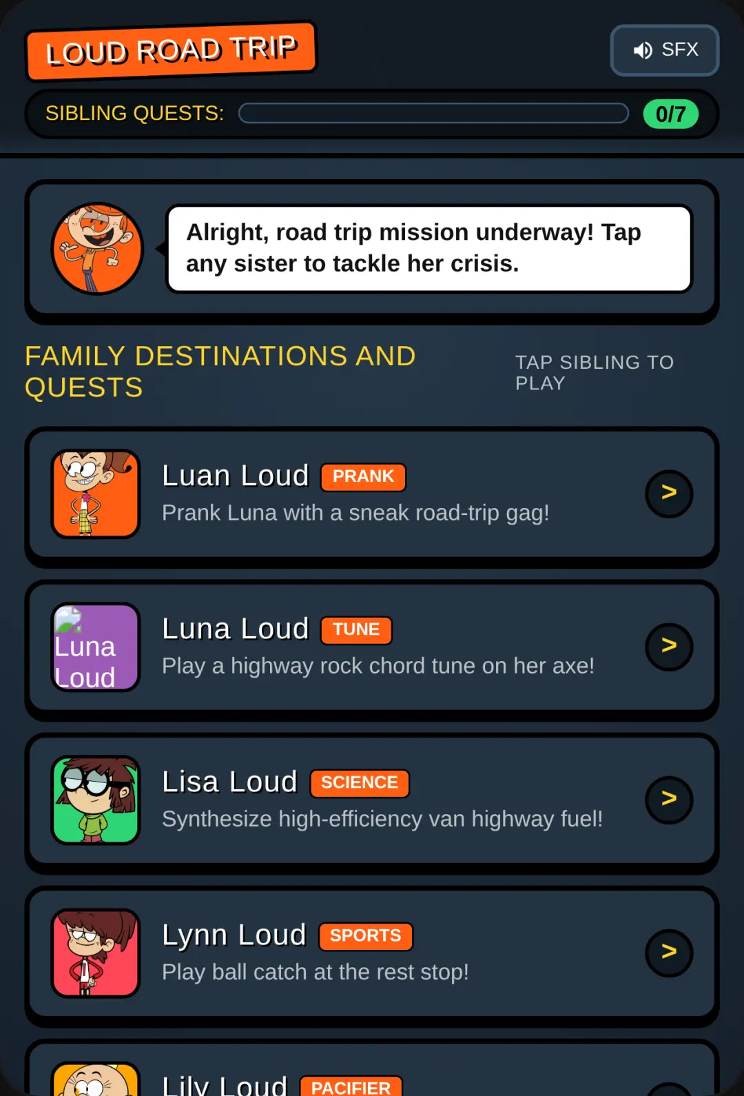 The Loud House: Family Road Trip Quests cover