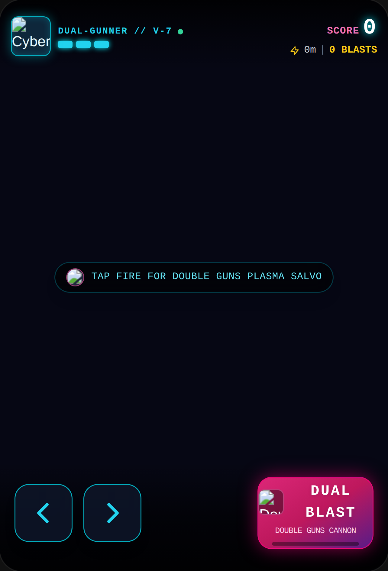 Cyber Runner 3D - Double Guns make a high score till 100000000000000 cover