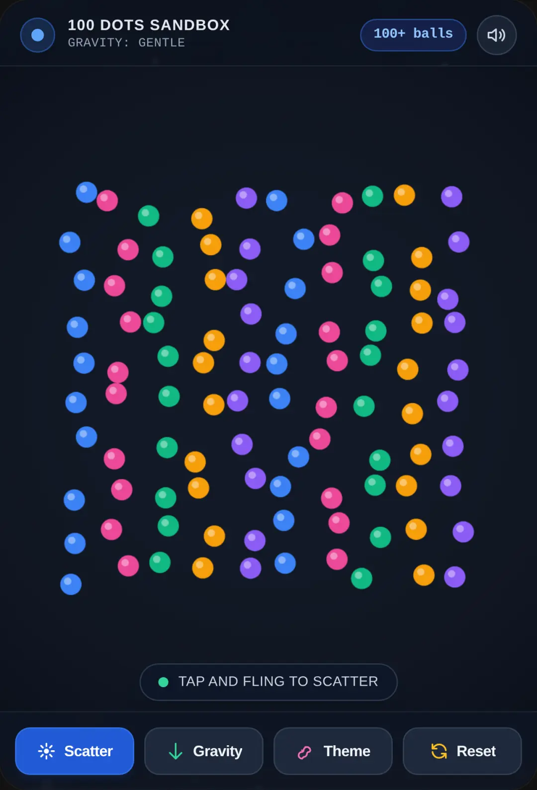 100 Dots - Kinetic Physics Sandbox cover