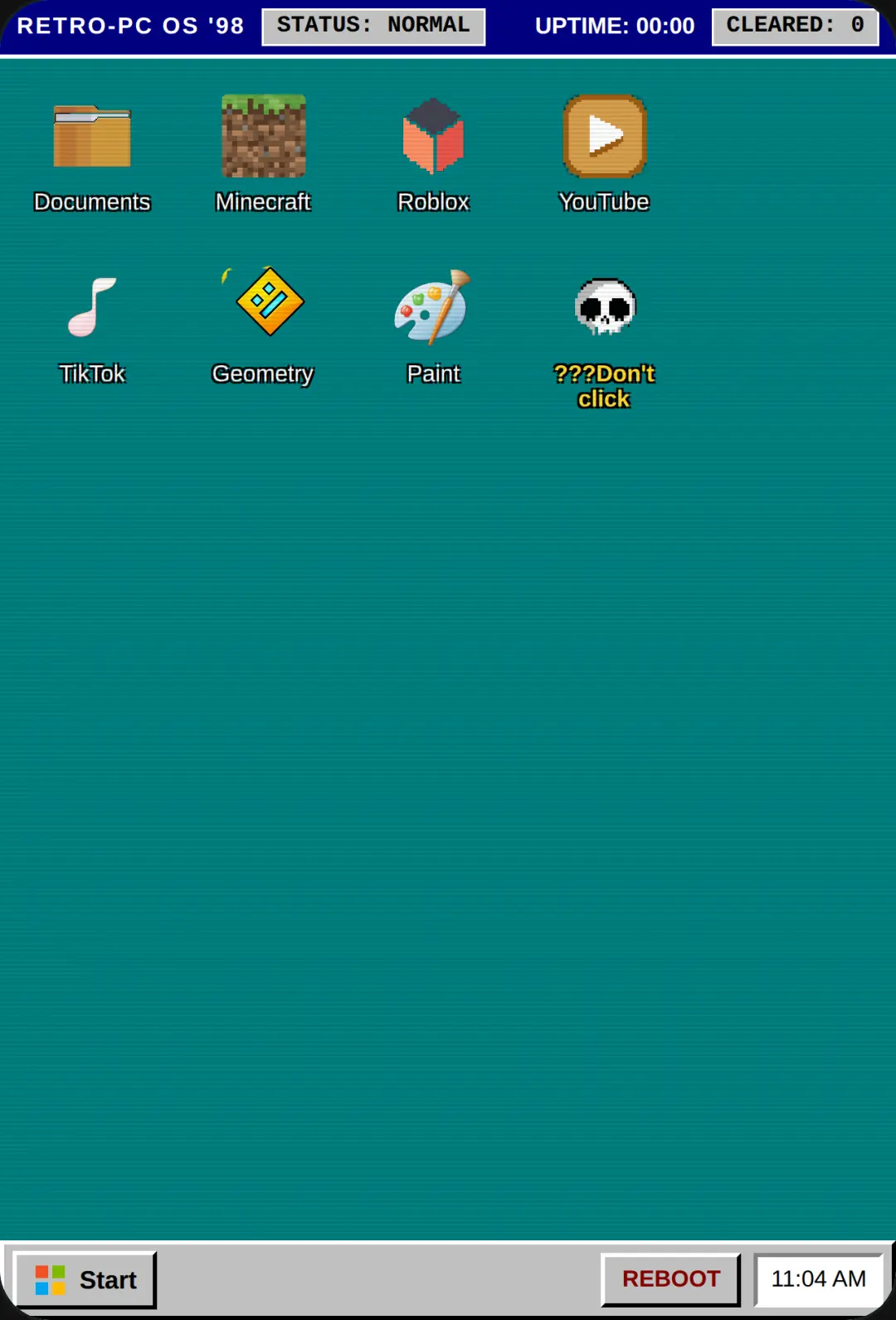 Retro OS 98 - Geometry Dash, Paint & Virus cover