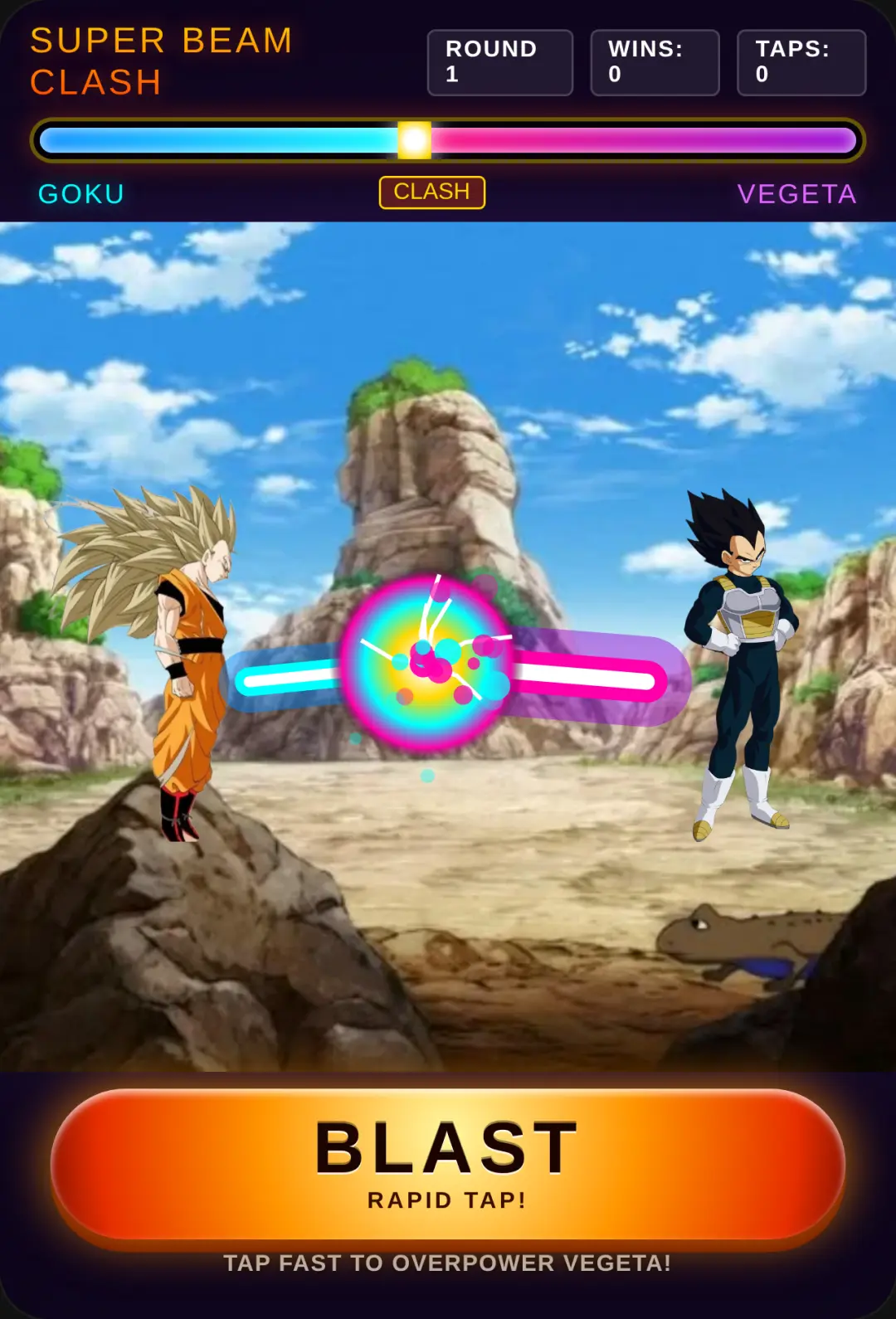 Goku vs Vegeta (beam clash) cover