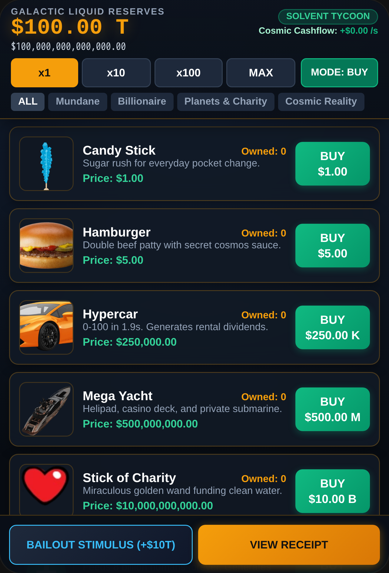 100 Trillion Tycoon — Omniverse Wealth Simulator cover