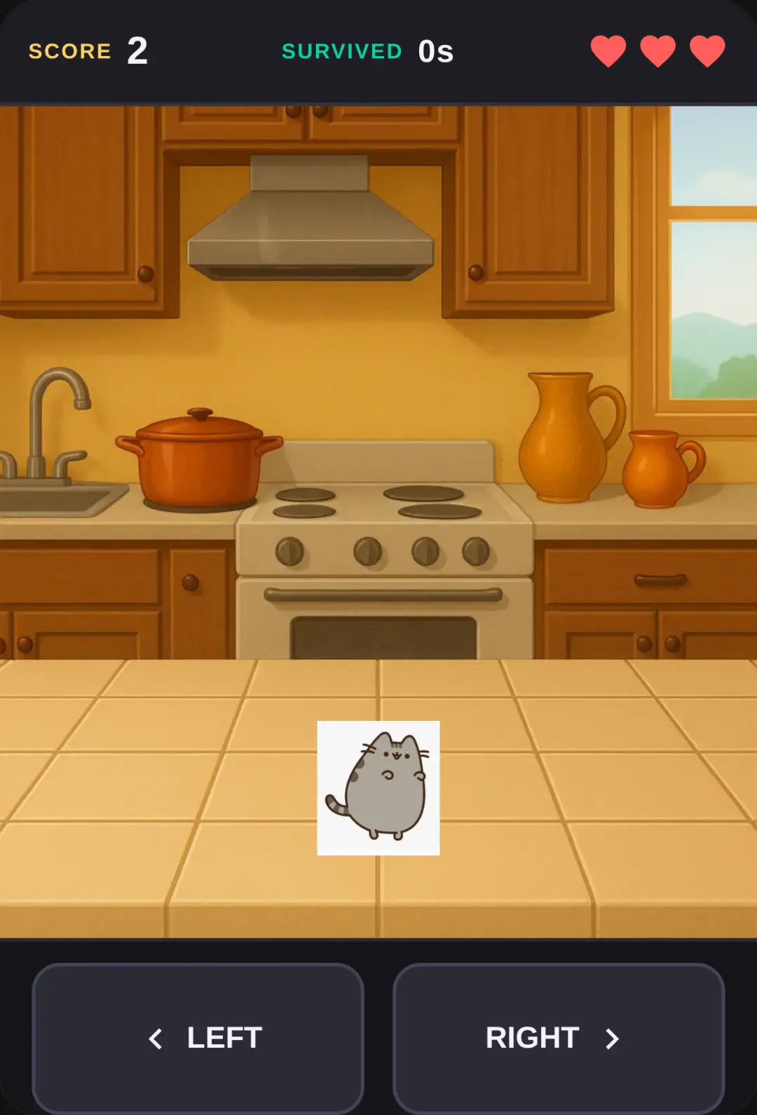 Pusheen cat vs knives cover