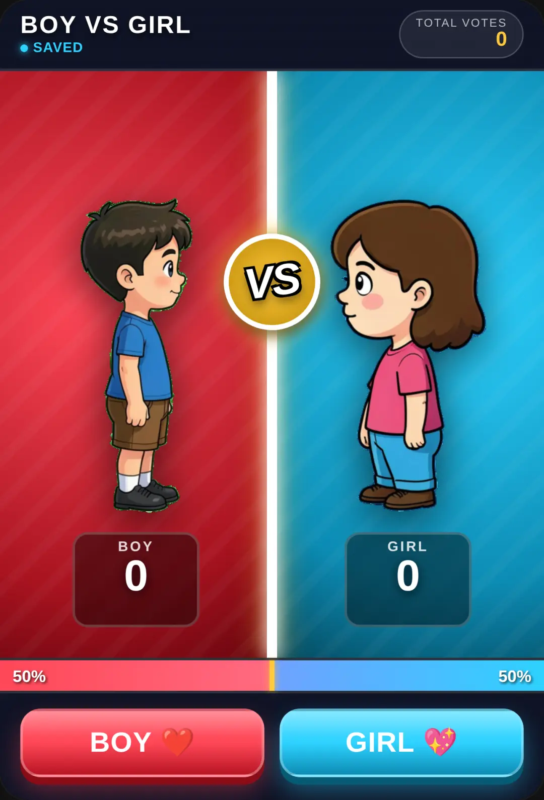 BOY VS GIRL - Live VS Voting Battle WHO IS WIN? cover