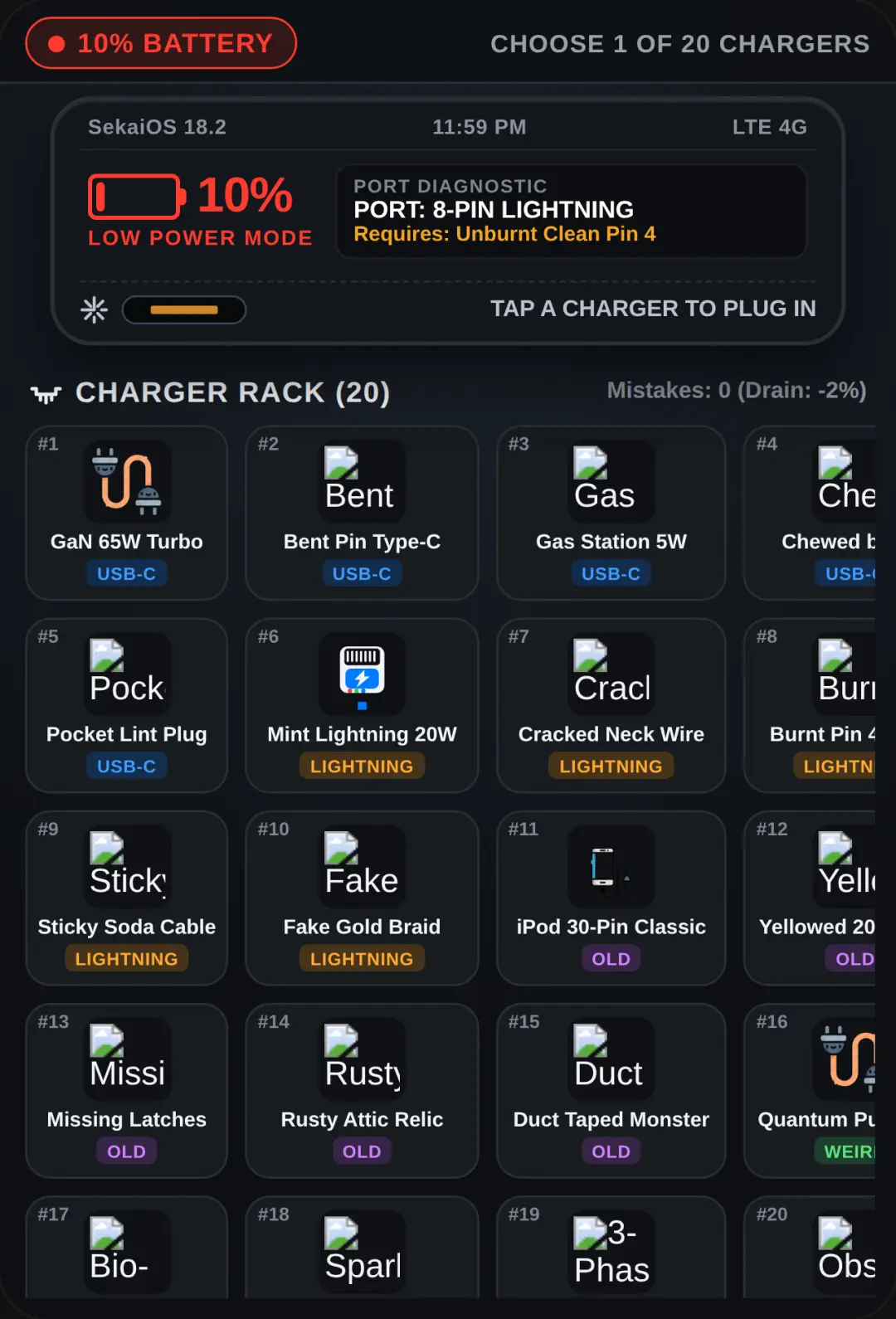 Low Battery Panic cover