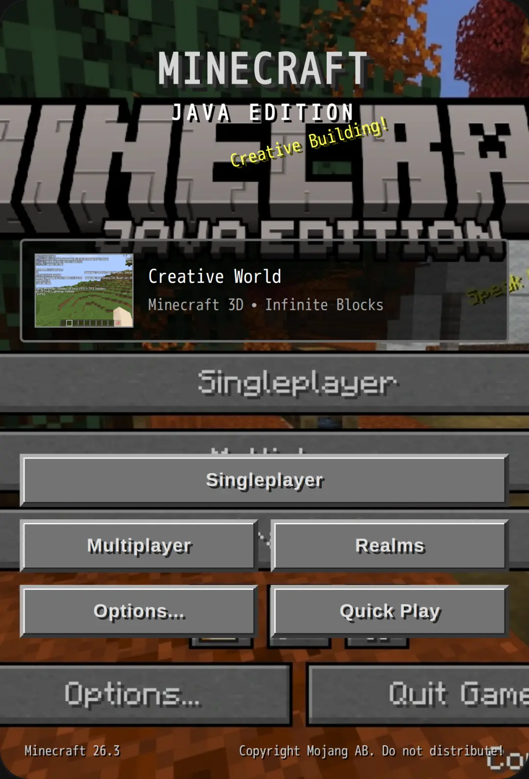 Minecraft 3D - Creative Mode cover