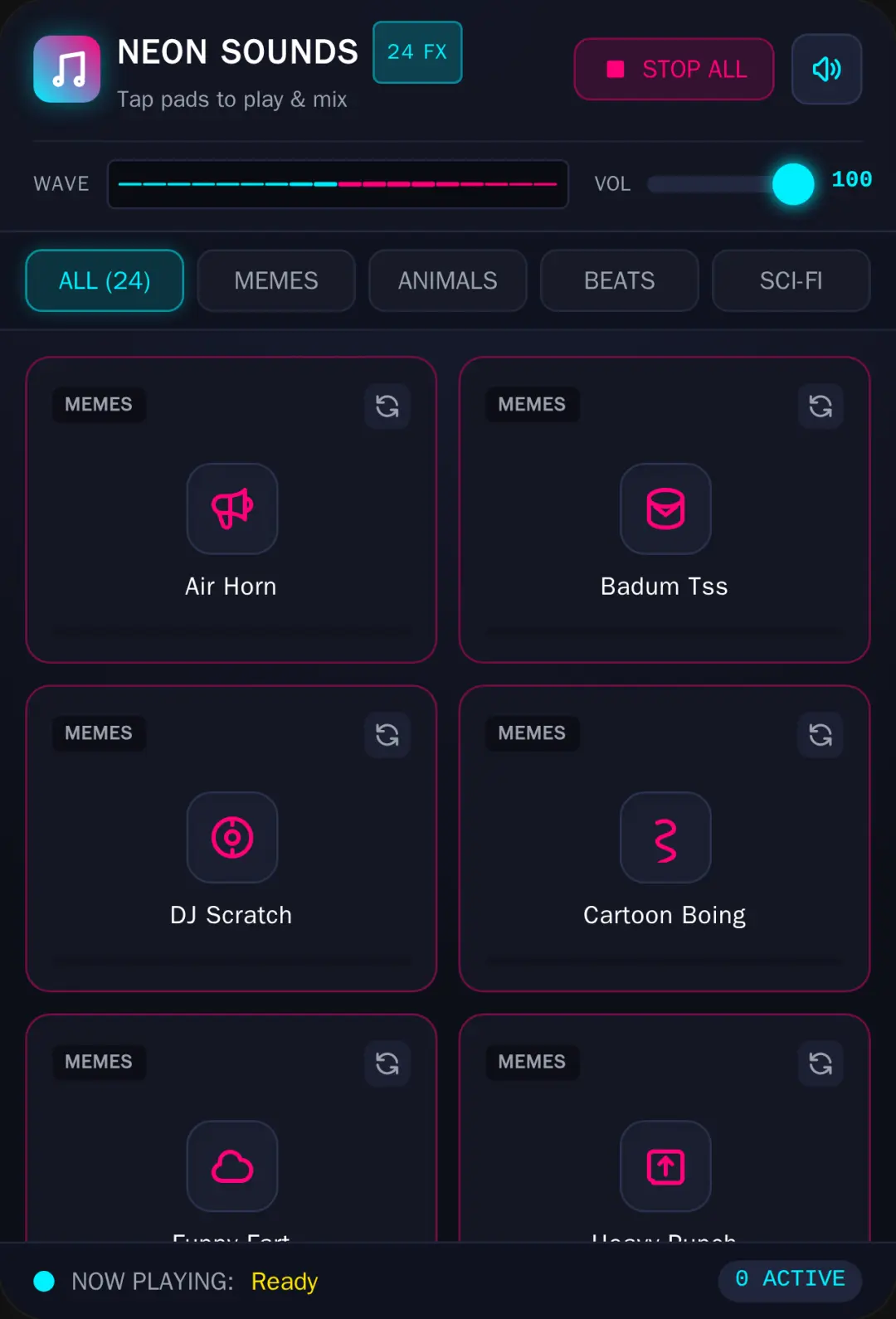 Neon Soundboard cover