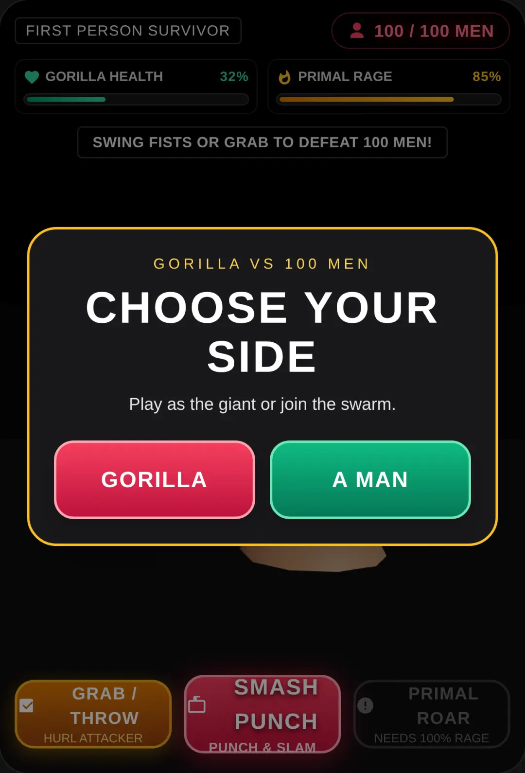 Gorilla vs 100 Men cover