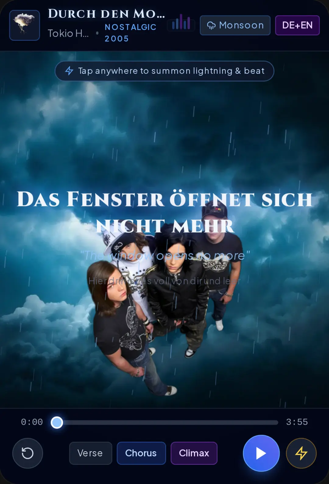 Tokio Hotel - Durch den Monsun cover