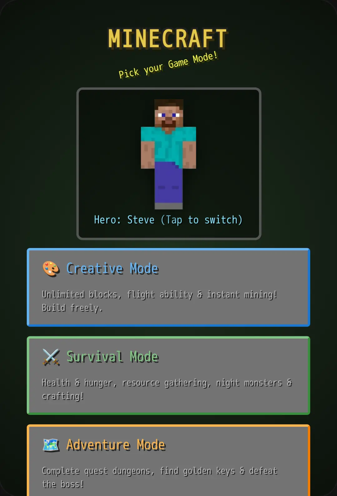 Steve's Block World cover