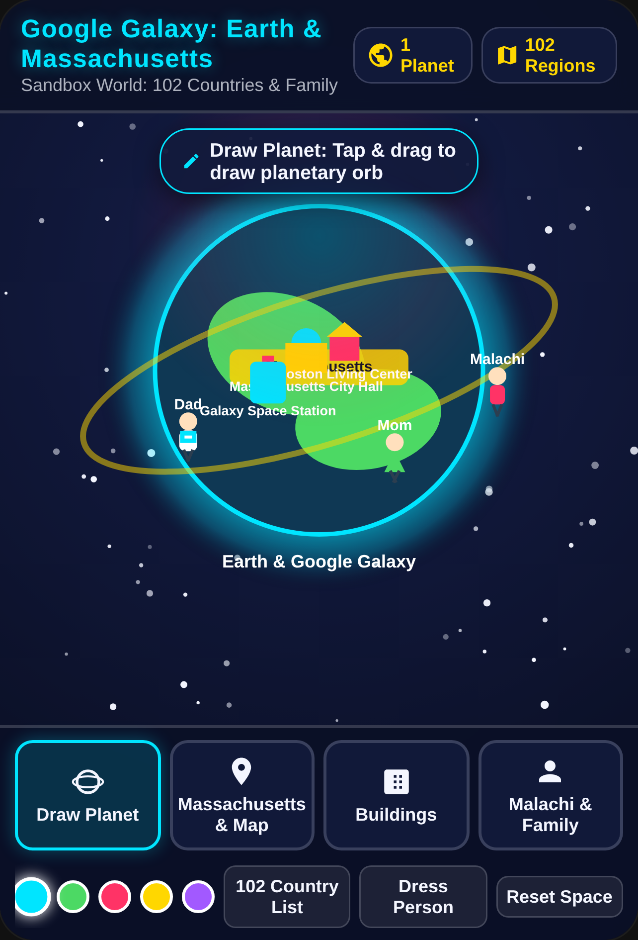 Google Galaxy - Planet and Massachusetts Creator cover