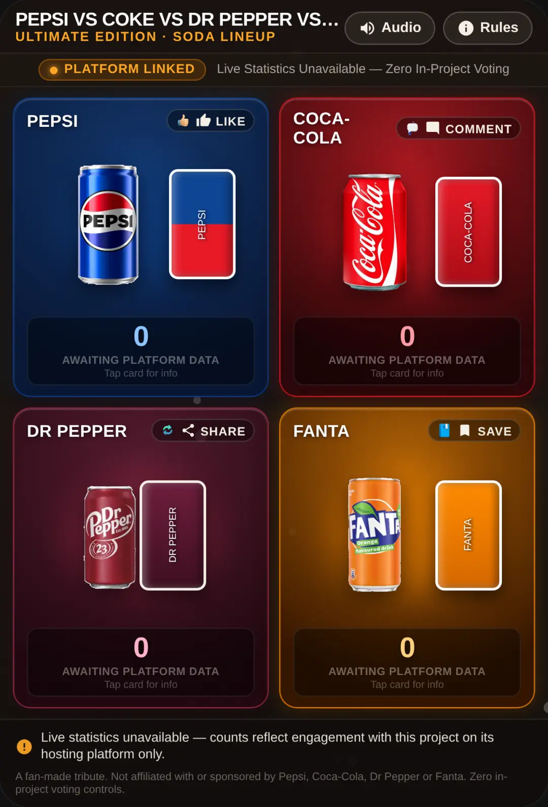 Pepsi vs Coca-Cola vs Dr Pepper vs Fanta — Ultimate Edition cover