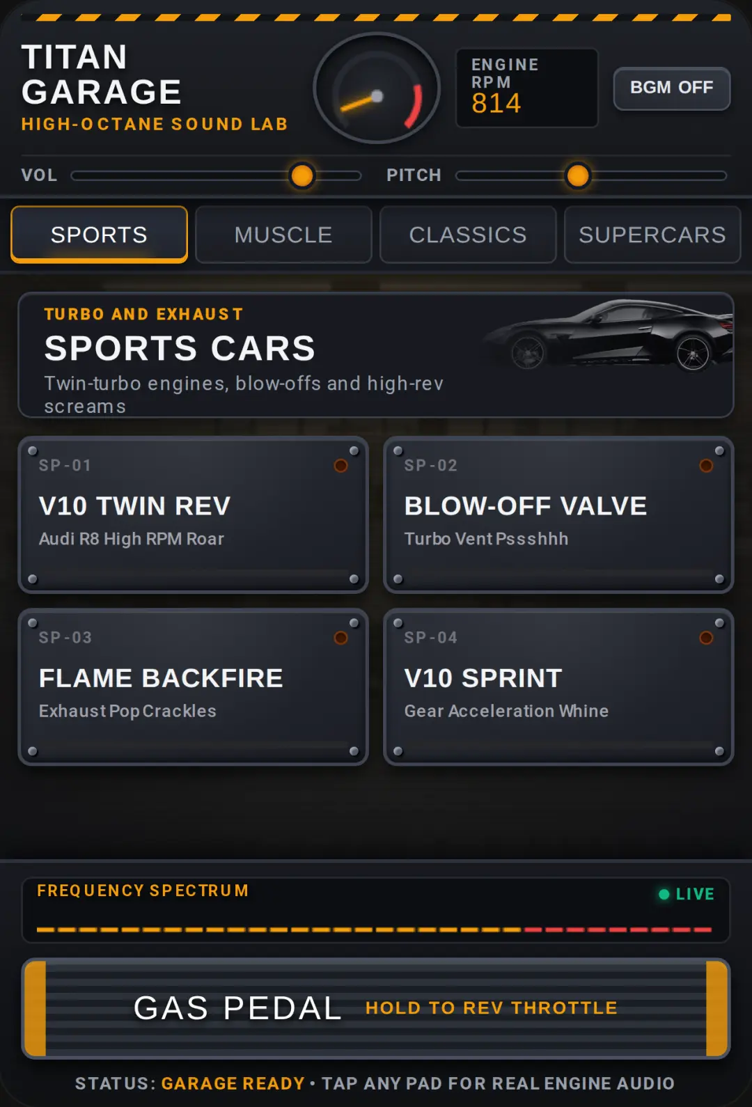 Garage Car Soundboard cover