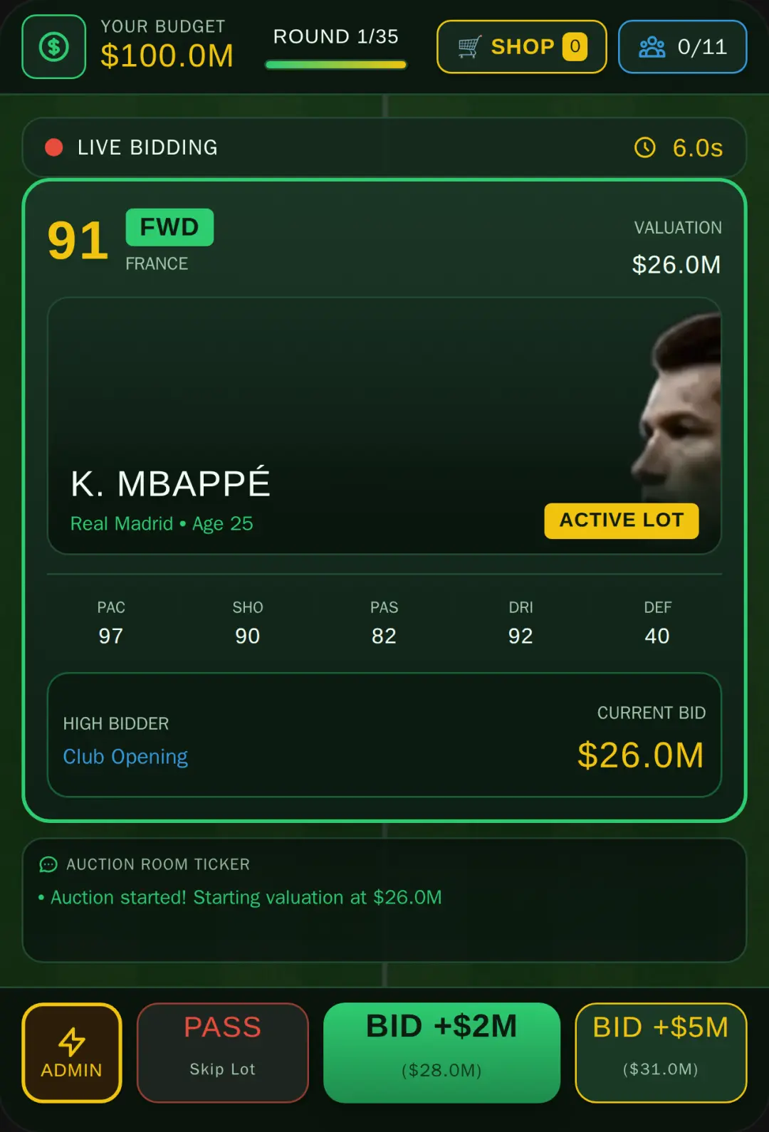 Football Transfer Auction cover