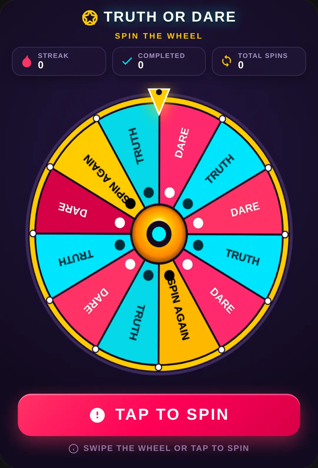Truth or DARE (spinning wheel) cover