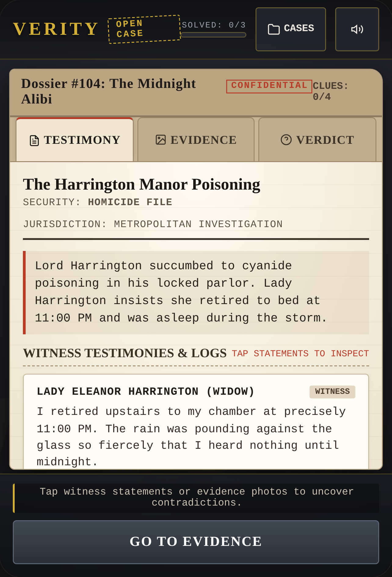 Verity — Cold Case Deductions cover