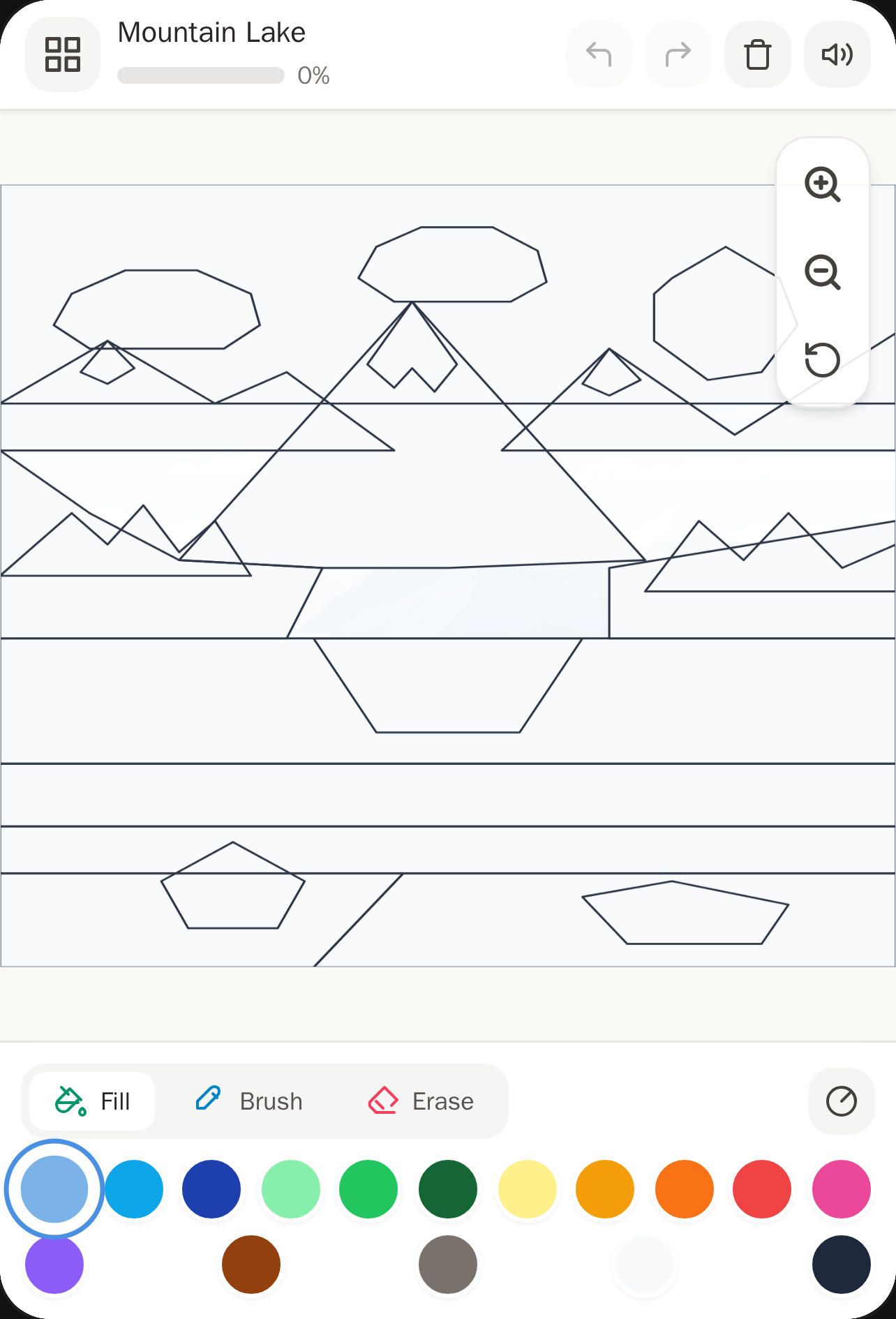 Serene Landscape Colouring cover