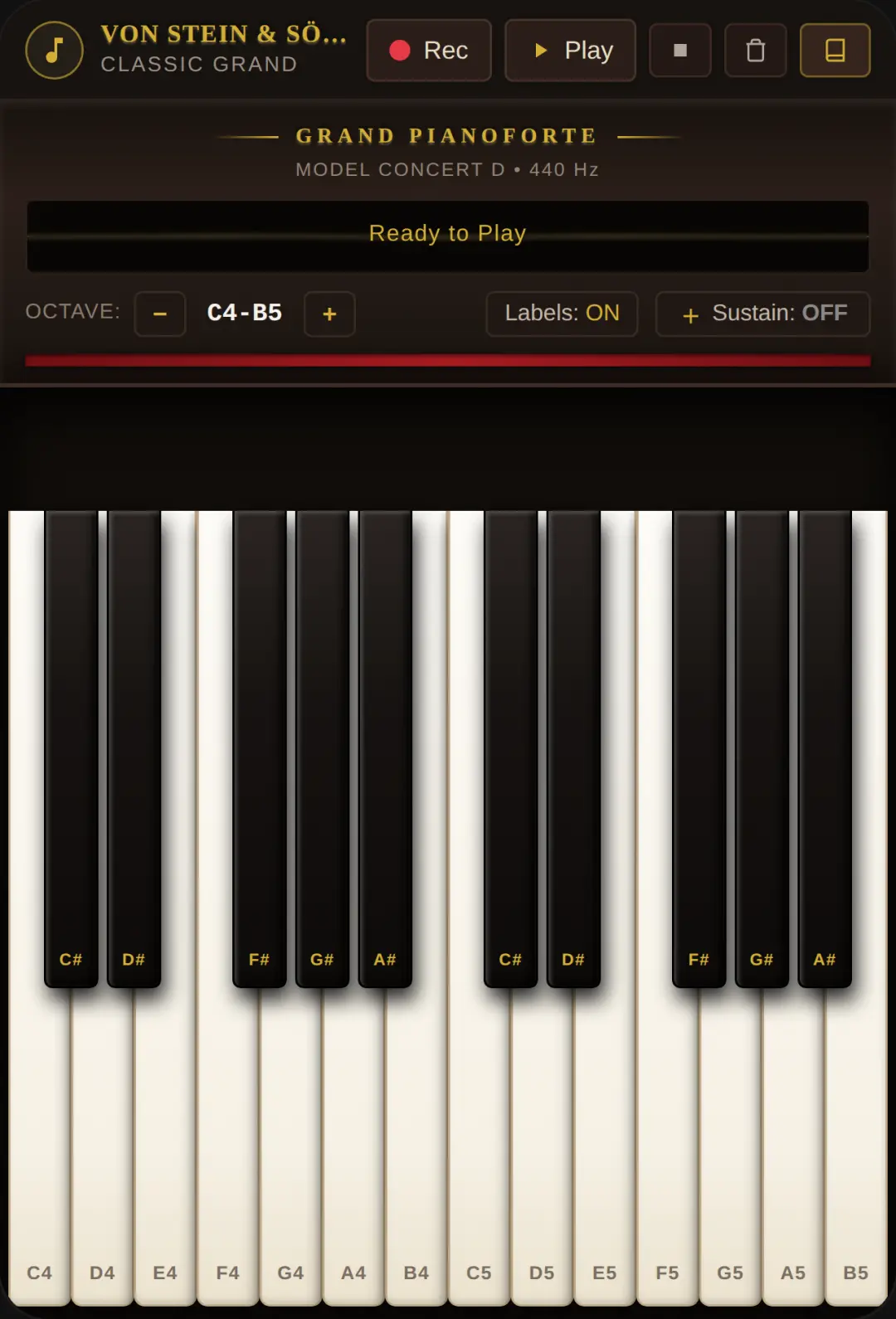 Grand Piano - Stein & Söhne cover