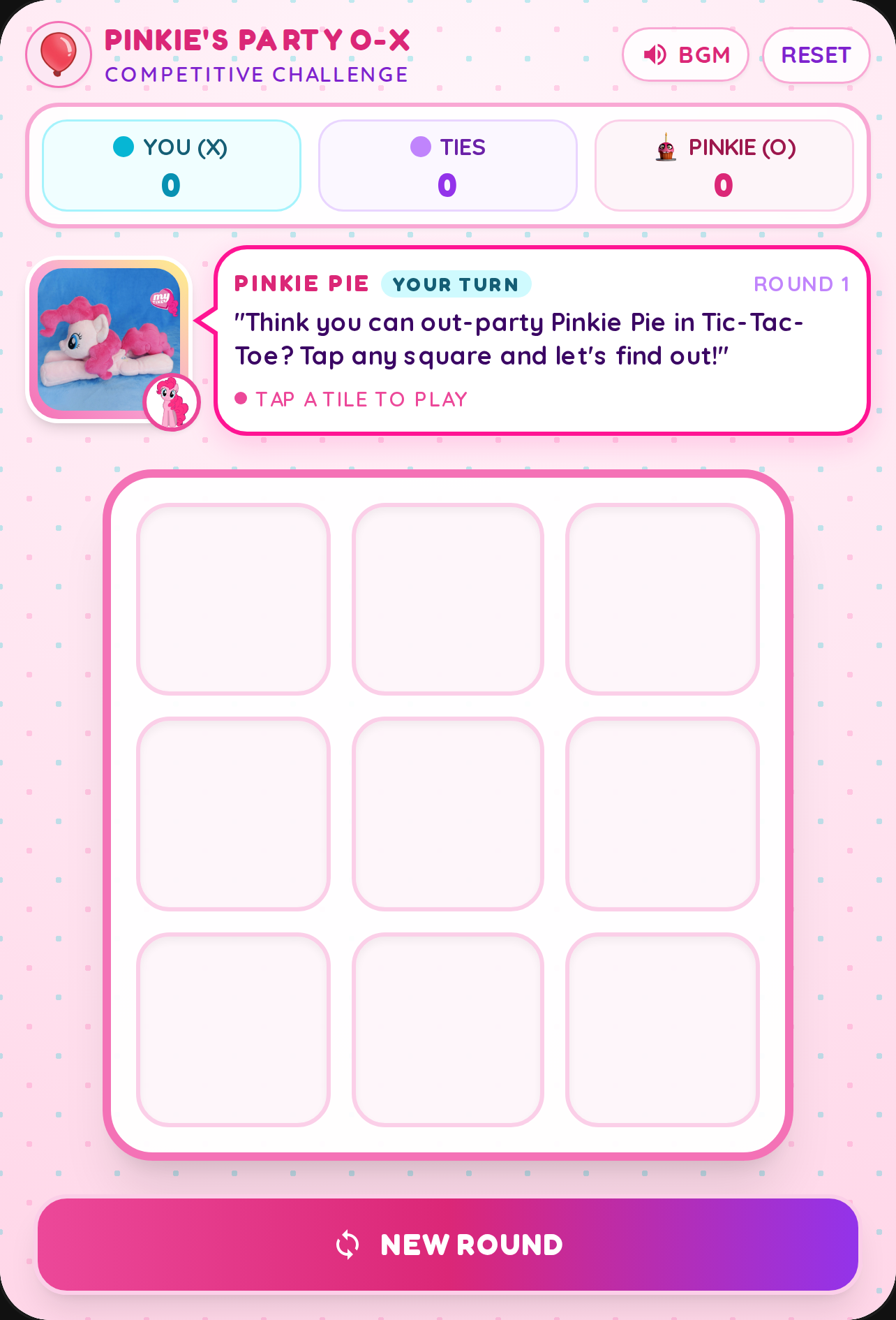 Pinkie's Party Tic-Tac-Toe cover
