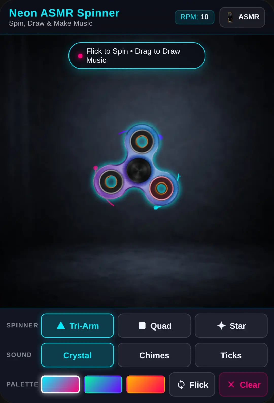 Neon fidget frawer cover