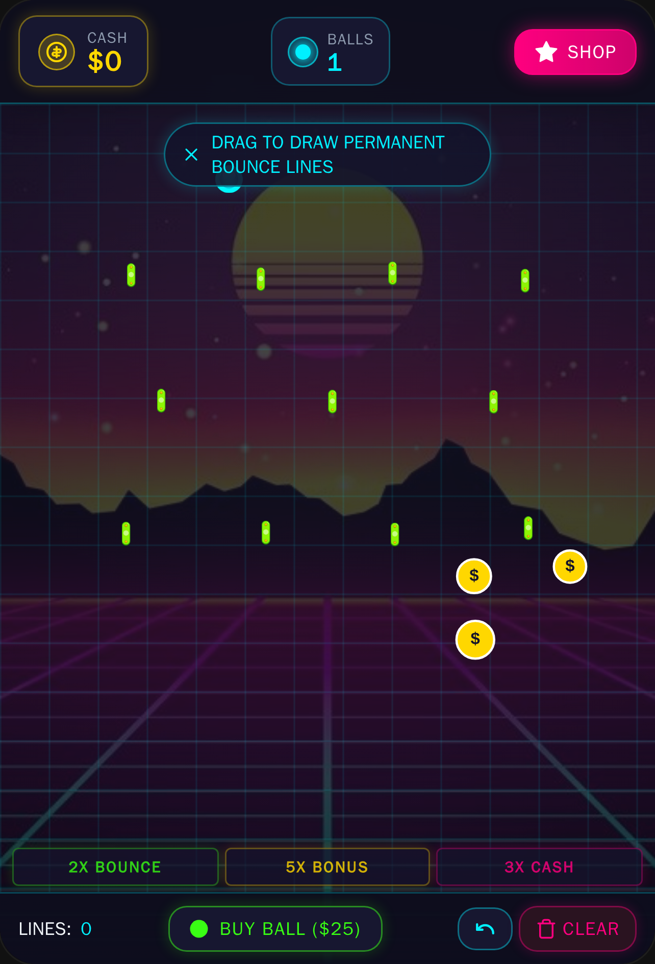 Neon Bounce - Line Draw Arcade cover