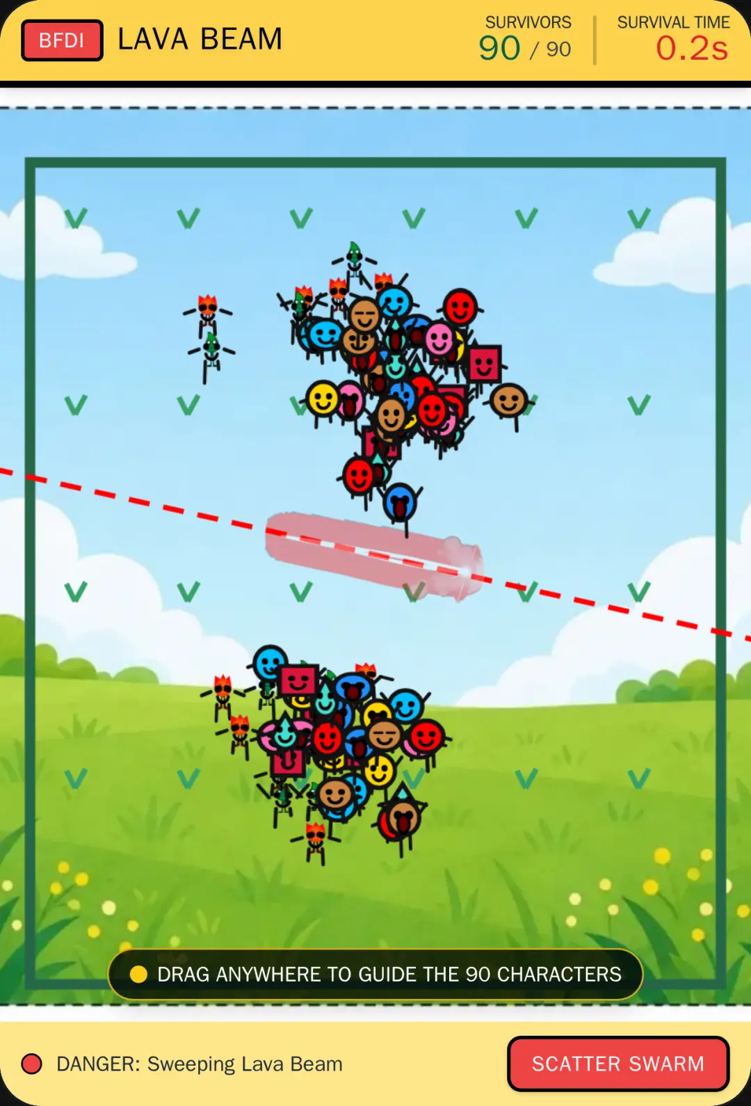 BFDI Lava Beam - 90 Character Swarm cover