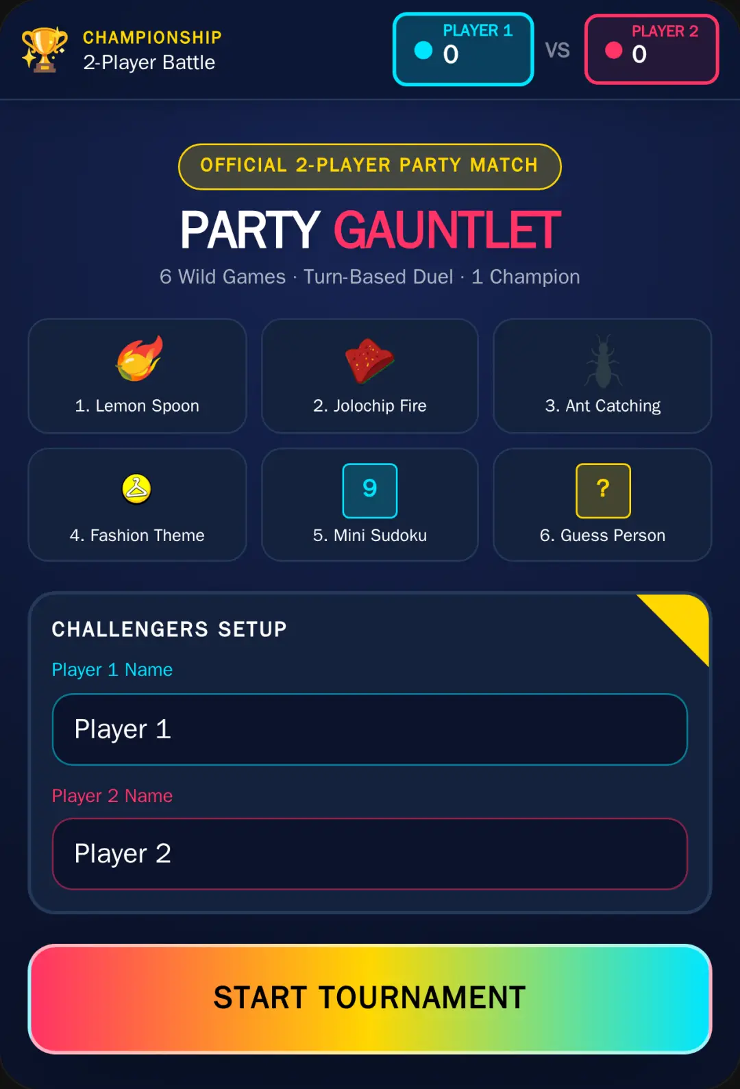 Party Gauntlet: 2-Player Challenge cover