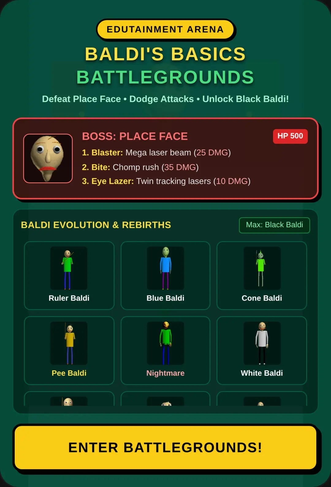 Baldi's Basics Battlegrounds cover