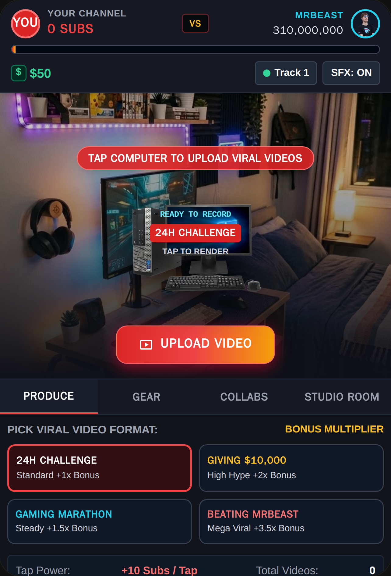Beat MrBeast - YouTuber Tycoon cover